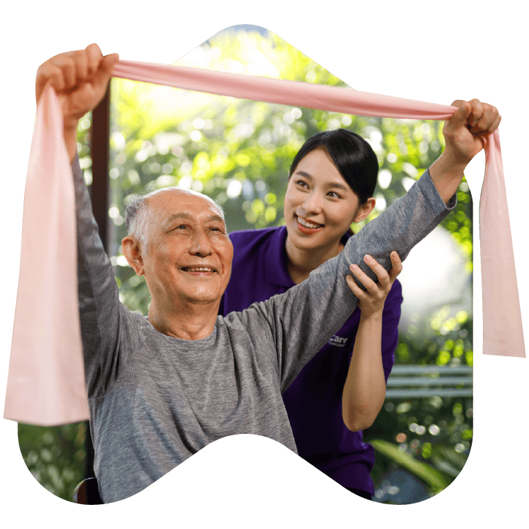 Caregiver and senior